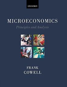 Microeconomics: Principles and Analysis von Frank A. Cowell | Buch | Zustand gut
