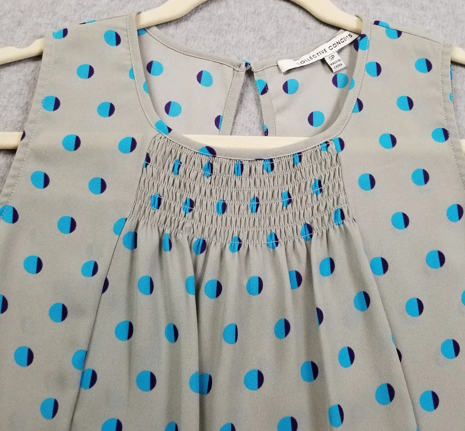 Camiseta sin mangas Collective Concepts para mujer pequeña PS lunares sin mangas primavera Foto 2 de 4