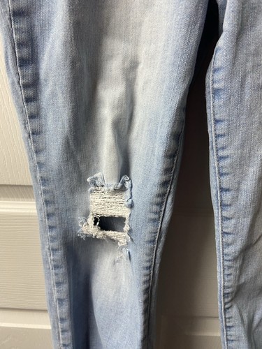 Judy Blue Skinny Fit Jeans High Rise Distressed Raw Hem Crop Stretch Size 11/30 - Picture 9 of 9