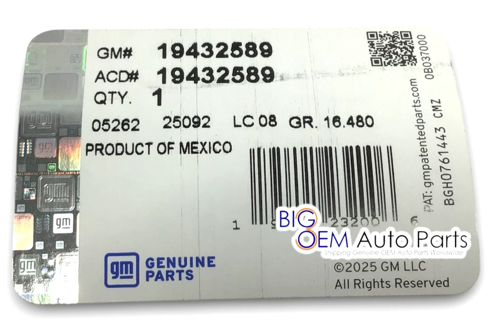 Escobilla limpiaparabrisas puerta levadiza trasera terreno Chevrolet Equinox GMC 10-17 OE 19432589 Foto 4 de 4