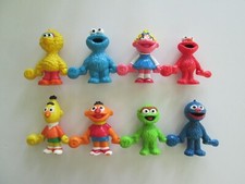 Vintage 1994 Sesame Street Complete Set Of 8 Connect And Count Figures Toys