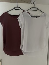 Only Damen Basic Bluse Kurzarm Rundhals Weiß...
