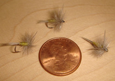 FLY FISHING FLIES - Classic PALE EVENING DUN (PED) Dry Fly size #16 (6 pcs.)
