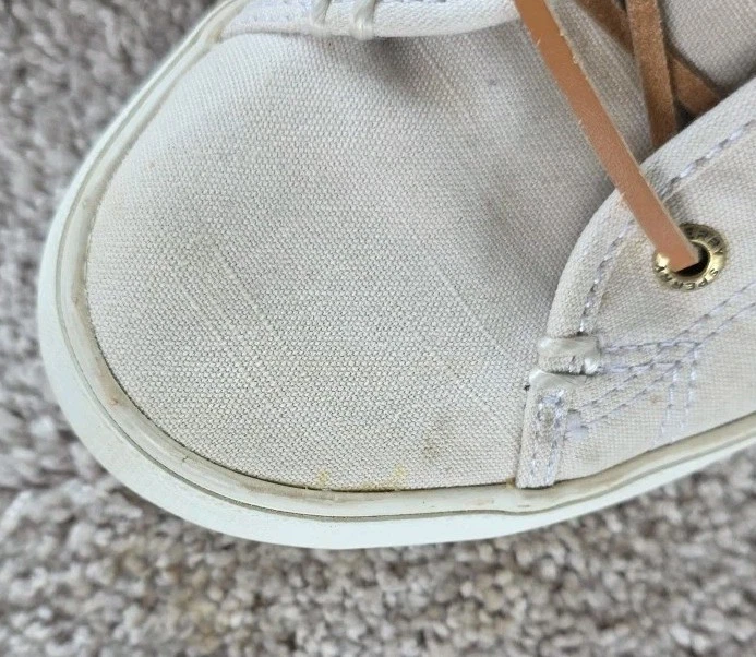 Sperry Mem Foam Top Sider Off White With Leather Laces 8.5 Womens STS81811 Shoes - Image 2 of 4