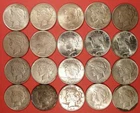 20 Coin Silver Peace Dollar Roll, Culls, Mostly Stains & Spots are the Issue
