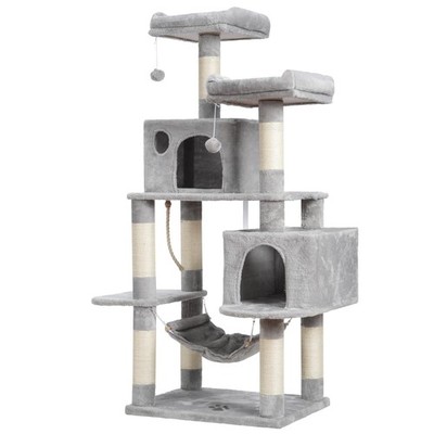 Large Multi-Level Cat Tree Condo Furniture with Sisal-Covered Scratching Post...