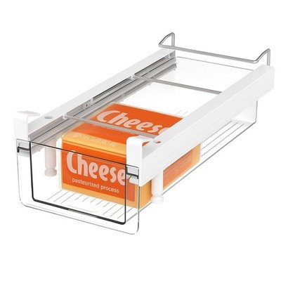 Fridge Organizer Drawer, Clear Plastic Fridge Organizer Bins, Add on Refriger...