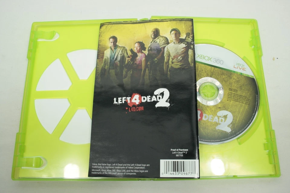 Left 4 Dead 2 Xbox 360 CIB Microsoft Xbox 360 2009 1ª impresión completa + manual Foto 4 de 4