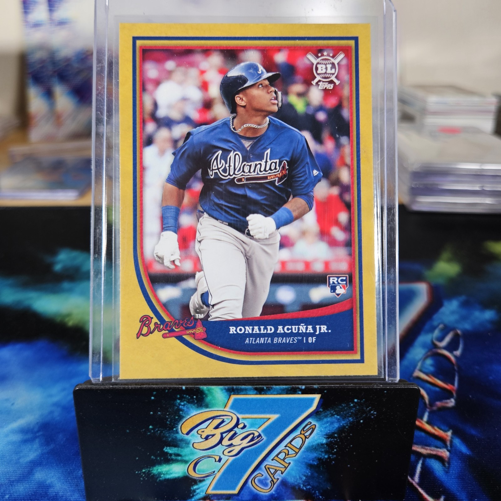 2018 Topps Big League GOLD Ronald Acuna Jr SP Rookie RC #369 Braves RARE WOW! 🔥