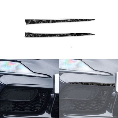 2Pcs Forged Carbon Fiber Front Bumper Cover Strips For Toyota GR Supra A90 20-23