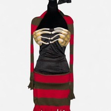 Freddy Krueger Nightmare on Elm Street Corset Skirt Costume Set Halloween