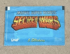 1984 LEAF MARVEL SUPER HEROES SECRET WARS - 5 STICKER PACK  UNOPENED  NEW