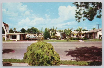 #ad #ad Vintage MOTEL MARIDON LODGE Sarasota Florida Chrome Postcard U.S. 301 $6.39