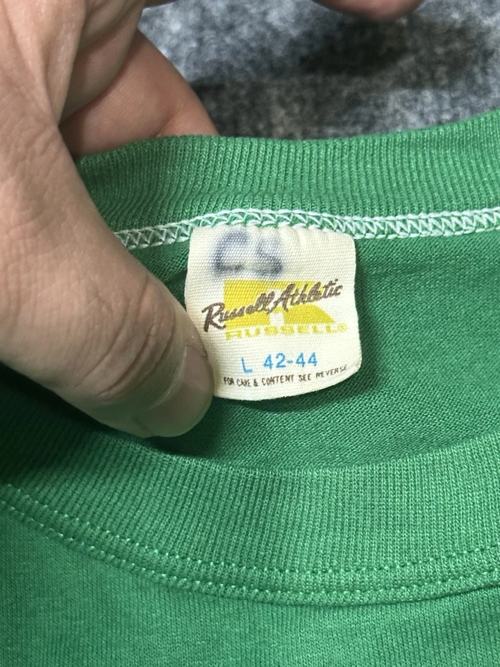 Asociación de Tenis Atlético Russell de Colección Años 80 Of Farmingdale verde talla grande Foto 3 de 4