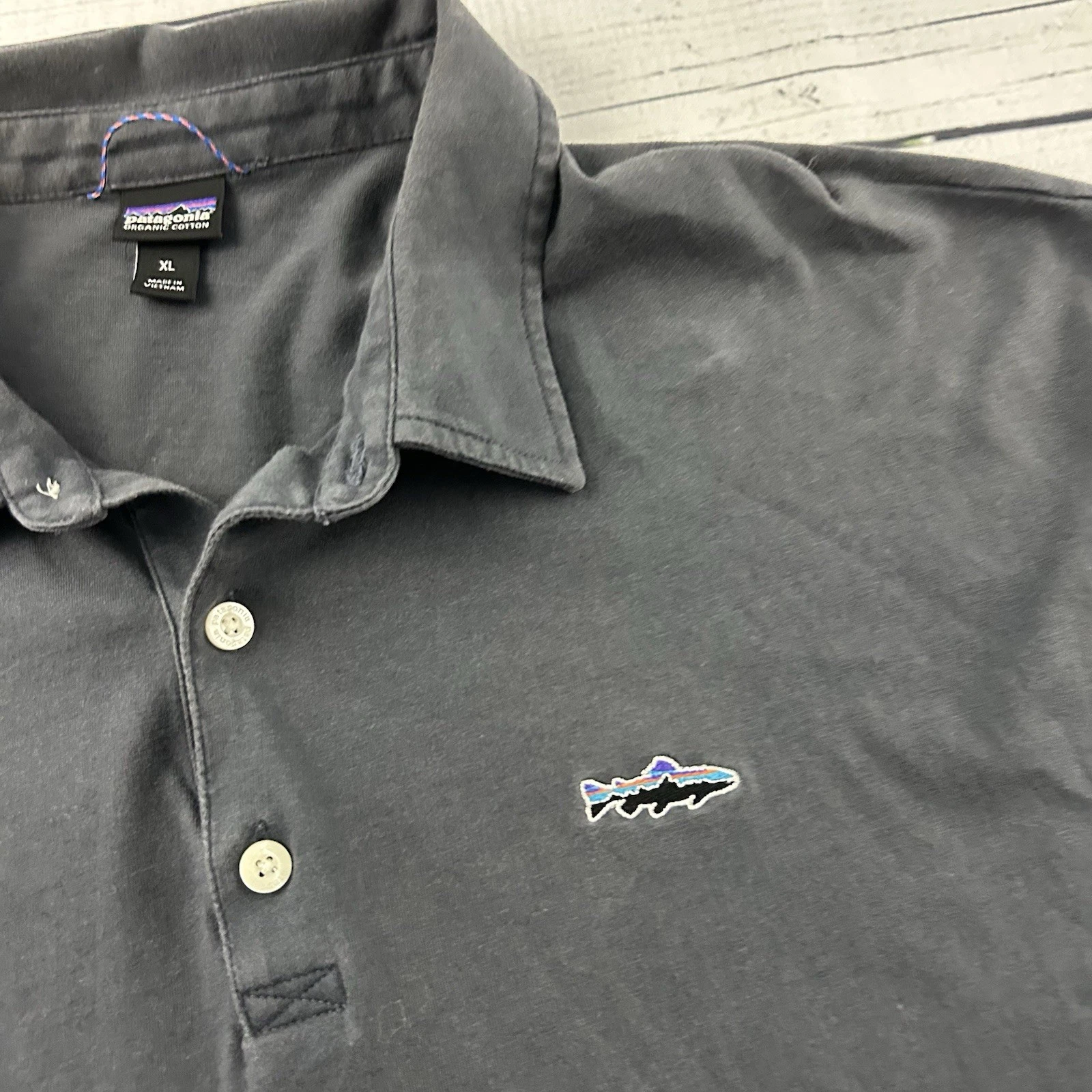 patagonia trout fitz roy button front polo shirt
