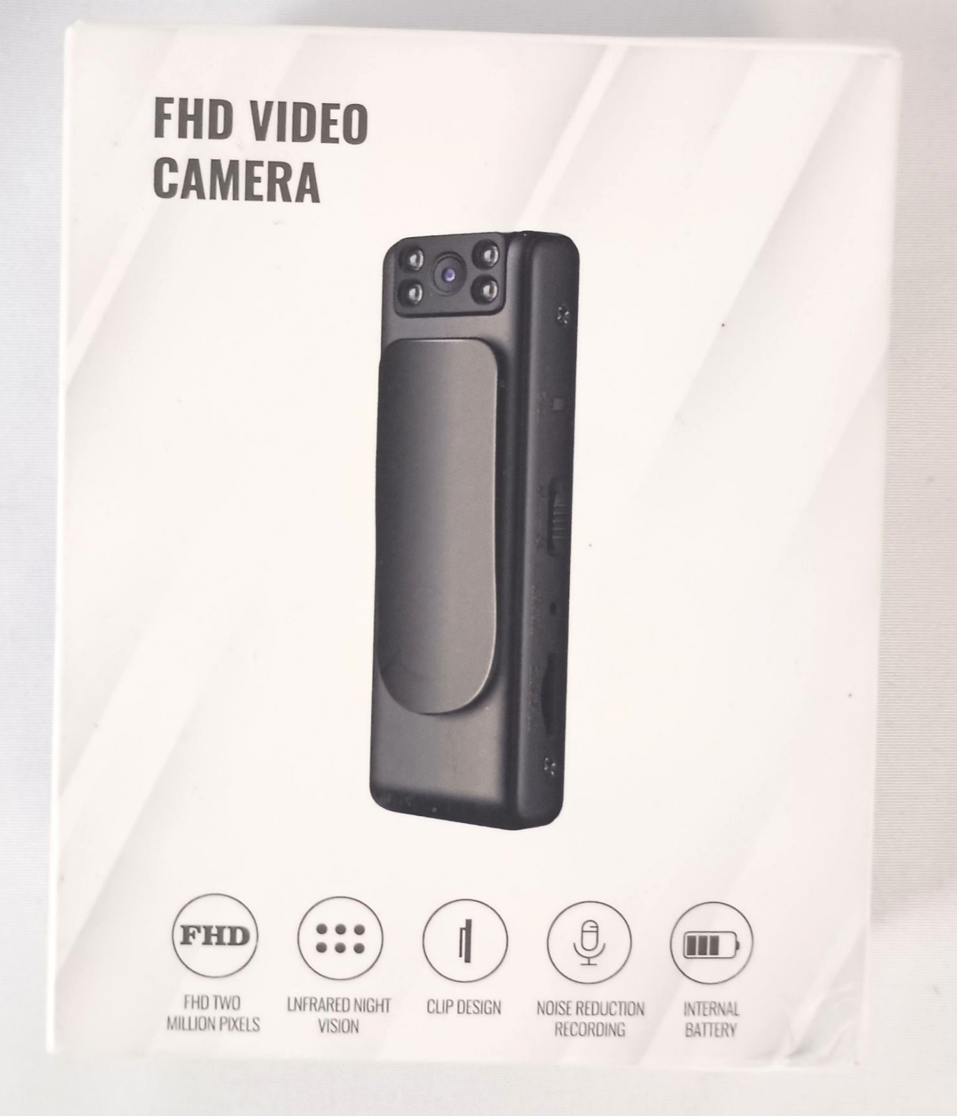 Wearable FHD Video Camera Clip On Body Cam Infrared Night Vision NIB