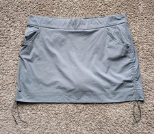Columbia Ruched Skort Women's Size 2X Grey Pockets Athletic Outdoors Sporty