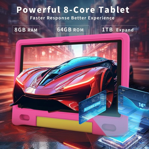 Kids Tablet with Strap, Android 14 Tablet for Kids 10 inch , Toddler Tablet O... - Picture 3 of 7