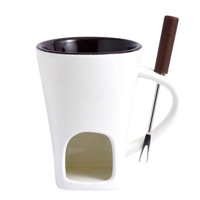 Schokoladenfondue Tasse mit Gabel Schmelztiegel für Partytische Zuhause und Eve