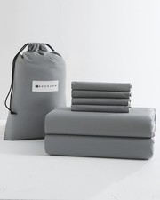 Deep Pocket Full 100 Cotton Sheet Set for Hot Sleepers - Fits up to 24 Inch ...