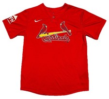 ST. LOUIS CARDINALS #14 SMITH POLO STYLE SHIRT BOYS YOUTH MEDIUM MADE BY NIKE