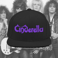 Cinderella Snapback Hat Baseball Cap Embroidered Band Logo Heavy Hair Metal