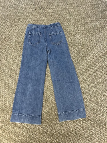 Anthropologie Pilcro Jeans Womes 31 High Rise Wide Leg Denim Button Fly Stretch - Picture 9 of 10