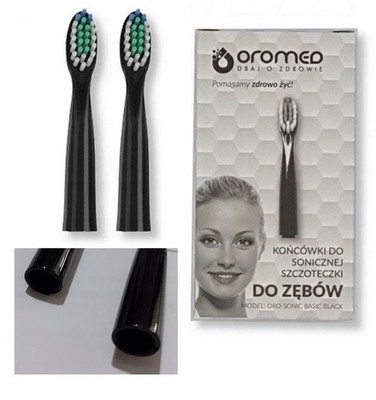 Basic Black Replacement Heads for Sonic Toothbrush 2 Pcs
