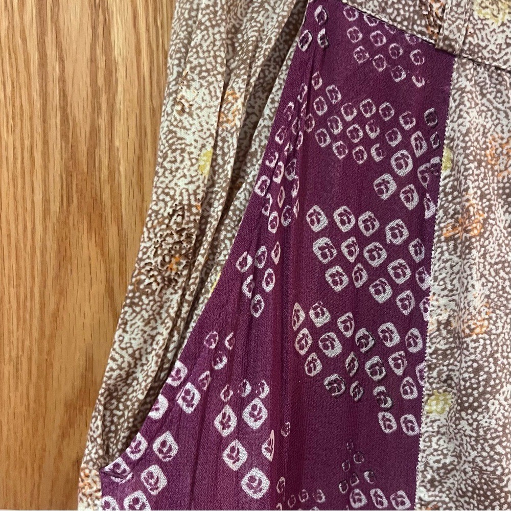 ZARA Patchwork Sheer Lightweight Viscose Cargo Pa… - image 13