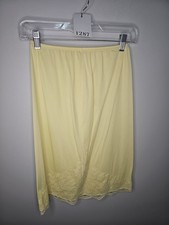 Vintage FormFit Rogers Yellow Half Slip Lace Detail Size 10-12