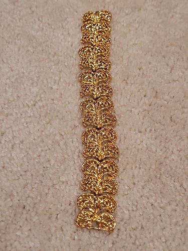 VINTAGE NAPIER GOLD TONE BRACELET 7"