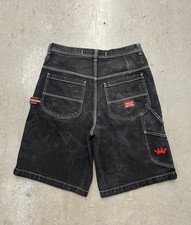 Vintage Y2K JNCO Black Denim Jean Shorts Size Men s 34 Baggy