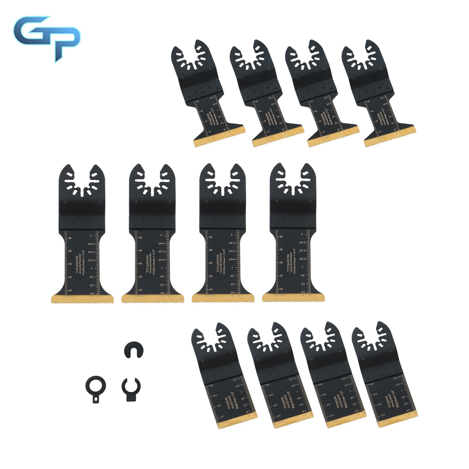 12PCS Titanium Oscillating Saw Blades Multi Tool Blades for Metal Cutting