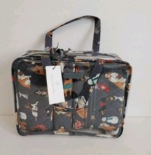 Vera Bradley Holiday Dogs 4 Pc Cosmetic Organizer Make Up Travel Bag Carry Case