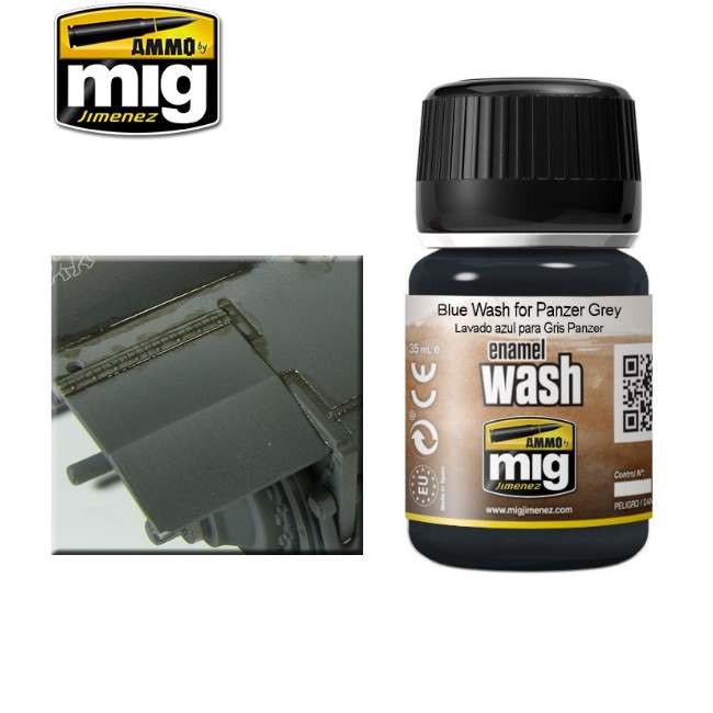 Ammo Mig A.MIG1006 35ml - Blue Wash For Panzer Grey - Enamel