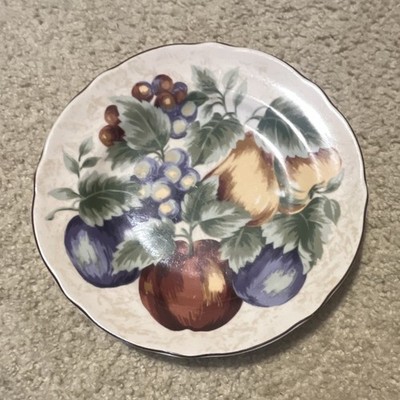Noble Excellence Napa Valley Dinner Plates Set of 4 Ceramic Floral Microwave Sa 