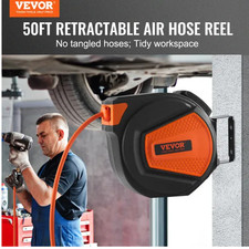 Retractable Air Hose Reel with 50ft of 3/8" hose