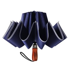 Golf Large Inverted Umbrella - Black Big Windproof Heavy Duty Upside Down 46/50/