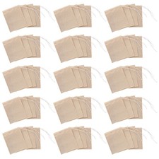 200 Pcs Paper Reusable Tea Filter Bags Drawstring Infuser For Loose Leaf Tea 0.04 per strip