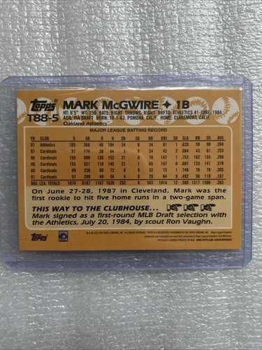 2023 Topps Series 1 - 1988 Topps Baseball #T88-5 Mark McGwire - Picture 2 of 2