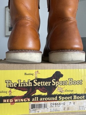 Red Wing Irish Setter 9866 Pecos Pull-on Boots Gold Russet Brown Red Wing Irish Setter 9866 Pecos Pull-on Boots Gold Russet Brown