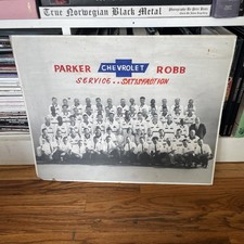 1950s Parker Robb Chevrolet Dealership Showroom Service Photo Sign Hand Painted 1950s Parker Robb Chevrolet Dealership Showroom Service Photo Sign Hand Painted
