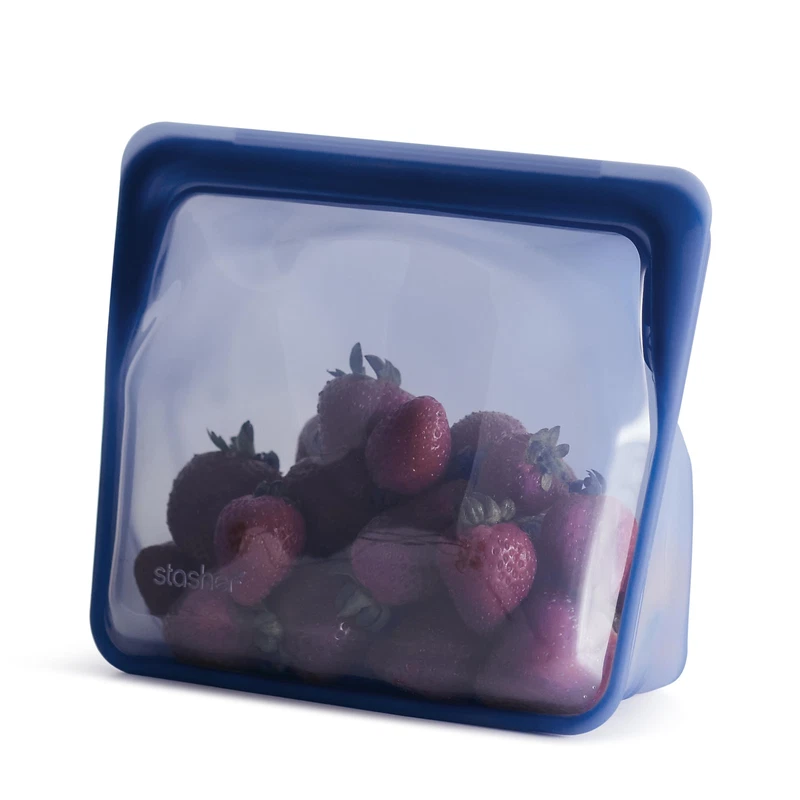 Stasher Silicone Reusable Storage Bag Stand-Up Mid Bag Reusable Freezer Bag