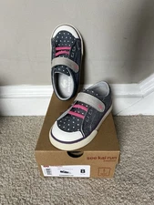 See Kai Run Basics Toddler Alex Tennis Shoe Size 8 Brand New In Box Chambray Dot