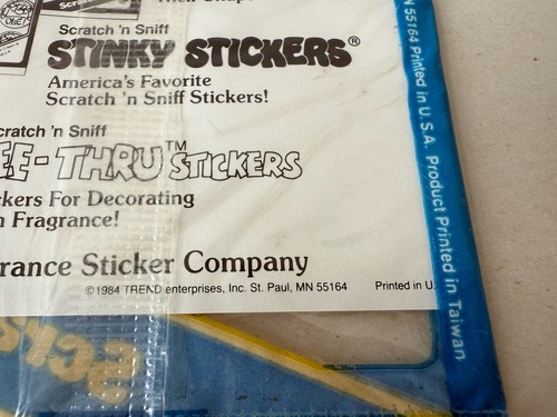 VINTAGE 1984 TREND SCRATCH N SNIFF PUFFIES PUFFY PEPPERMINT STICKERS NEW SEALED - Picture 4 of 4