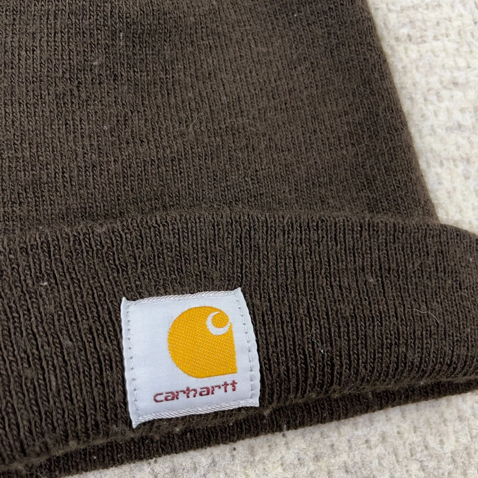De colección Carhartt Camuflaje Gorro Gorra Tobogán Puños Tejido Hecho en EE. UU. Años 90 Y2K Foto 3 de 4