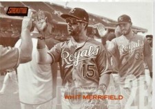 2018 Stadium Club Black and White Orange Foil #109 Whit Merrifield Royals