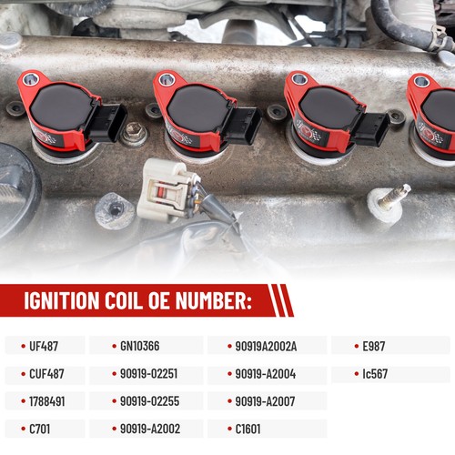 High Performance Ignition Coil & Spark Plug for Scion tC Toyota Camry RAV4 UF487 - Picture 13 of 24