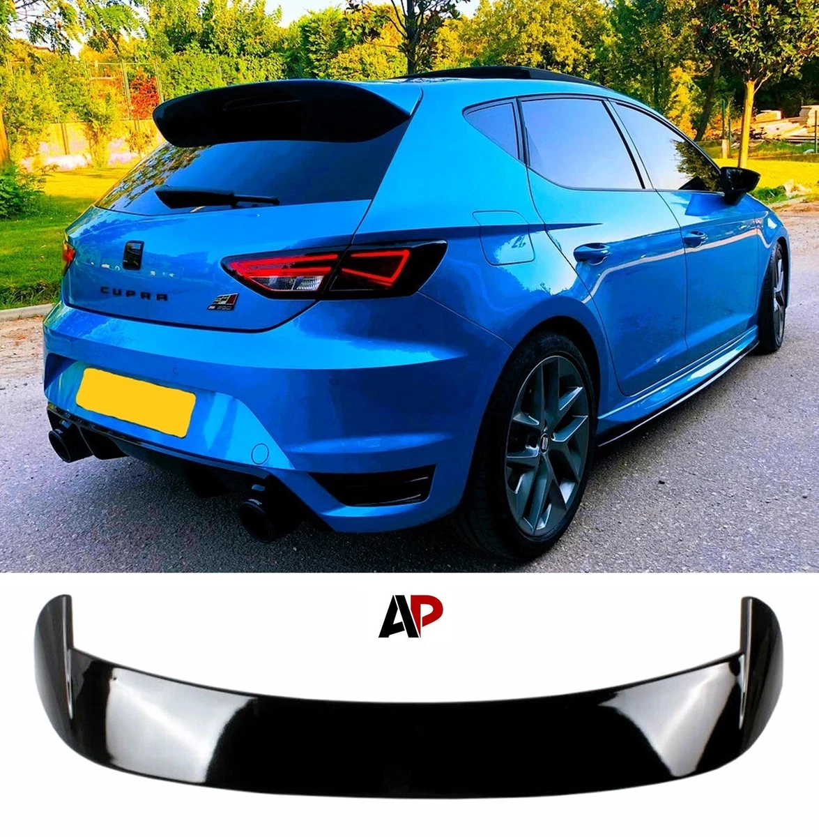 SEAT Leon MK3 5F Rear Gloss Black Rear Boot Roof Spoiler Wing Cupra 5dr  2012-20