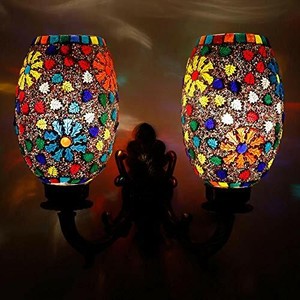 multi coloured wall lights